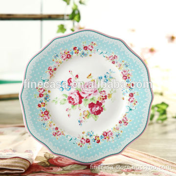 Elegant Fine New Bone China 8.75 Inches Flower Shaped Plate of Mary Garden